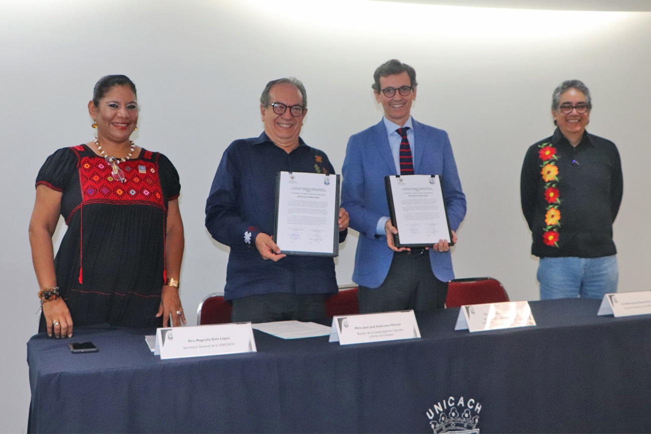 La UNICACH renovó el compromiso de trabajo conjunto con la Universidad Complutense de Madrid mediante la firma de un convenio marco internacional