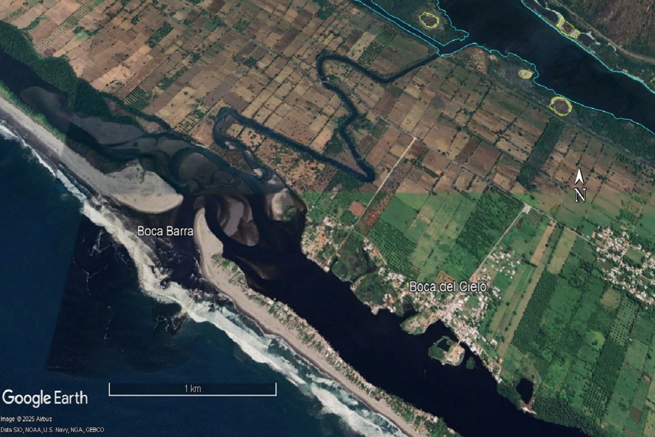 Esta información forma parte de la tesis Dinámica espacio-temporal de las bocabarras de Tonalá, Chiapas.