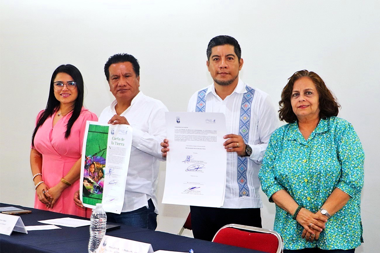La UNICACH reafirmó su compromiso con la sustentabilidad al firmar nuevamente la adhesión a la Carta de la Tierra.