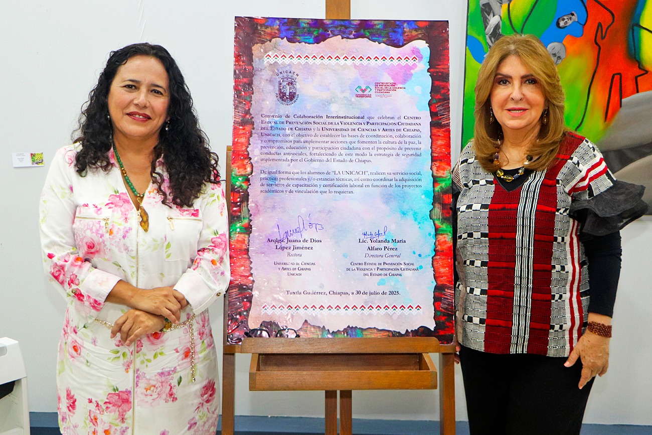 Universidad y gobierno fortalecen cultura de paz en Chiapas.