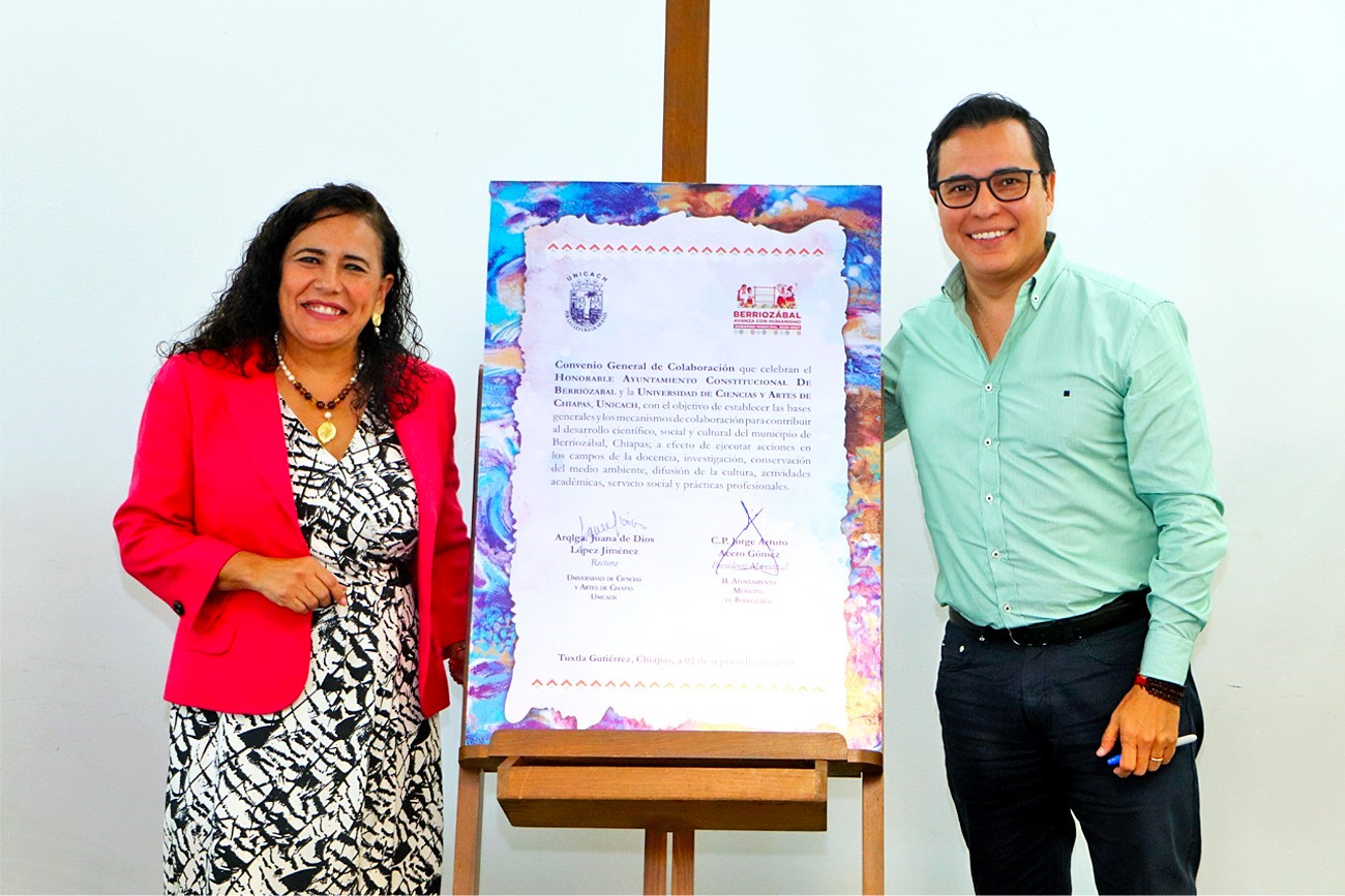 La UNICACH sumó un nuevo aliado institucional: el Ayuntamiento de Berriozábal.