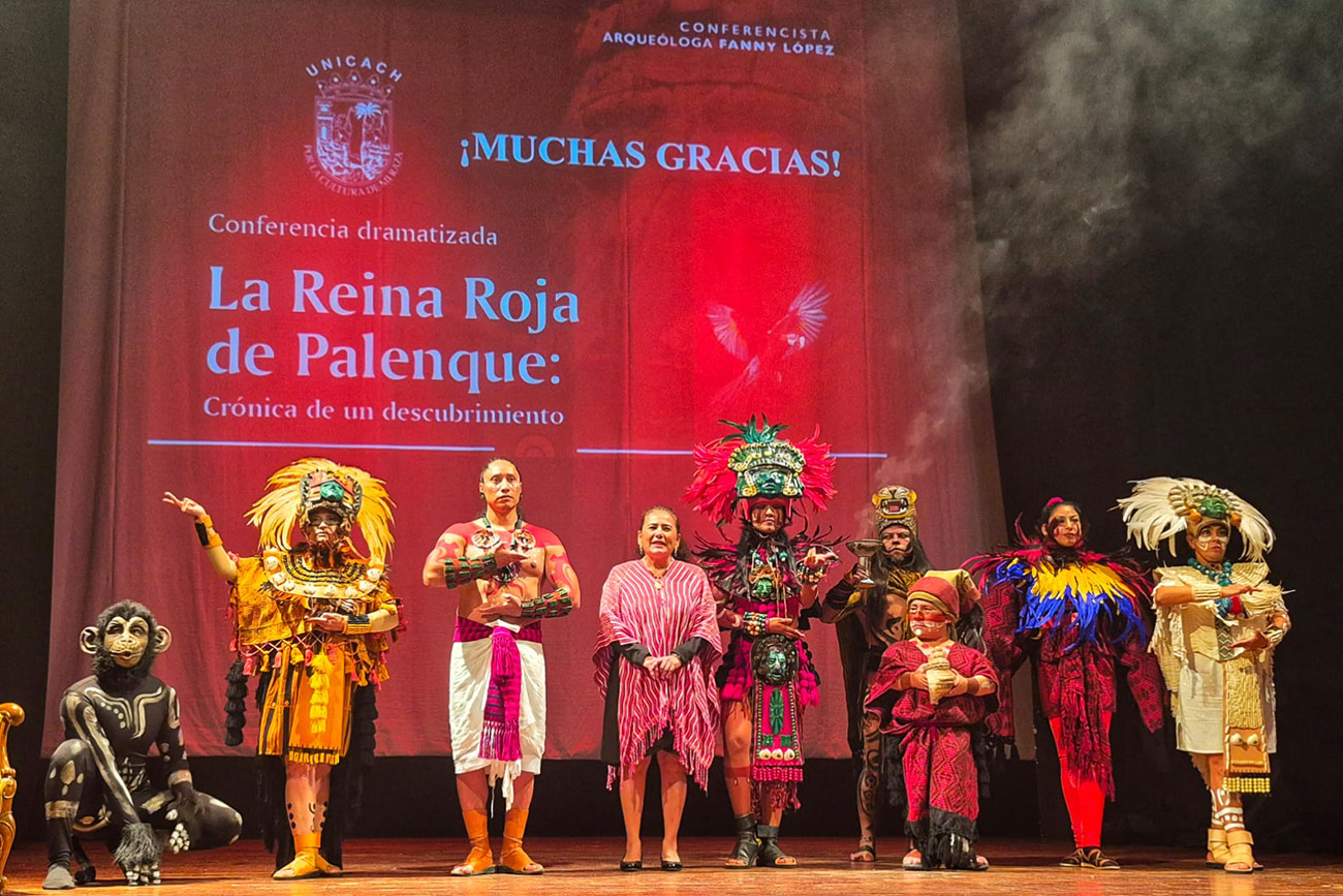 Dramatización de “La Reina Roja de Palenque”.