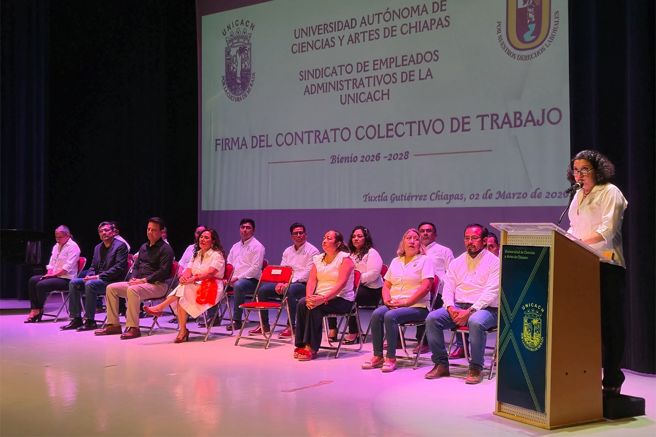 La secretaria general del SEAUNICACH dijo que este logro simboliza un momento de entendimiento y respeto mutuo, y agradeció a las autoridades universitarias por la disposición, apertura al diálogo y compromiso con la estabilidad laboral.