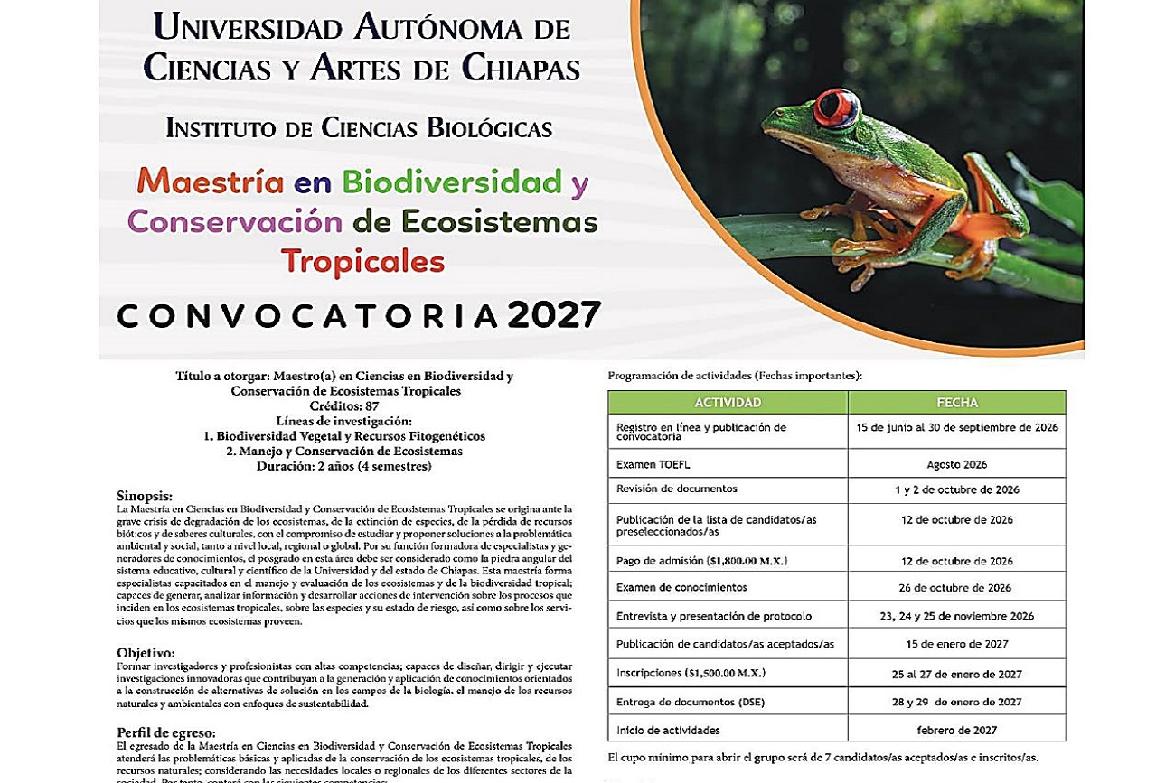 Oferta UNICACH programas de posgrados pertenecientes al SNP de la Secihti